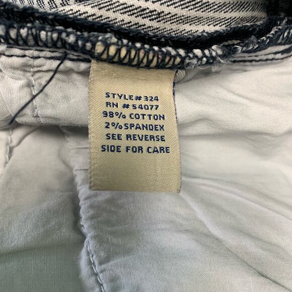 Cabi Jeans Blue and White Pinstripe Capri Cotton Jean Pants Size 8 - Picture 4 of 5